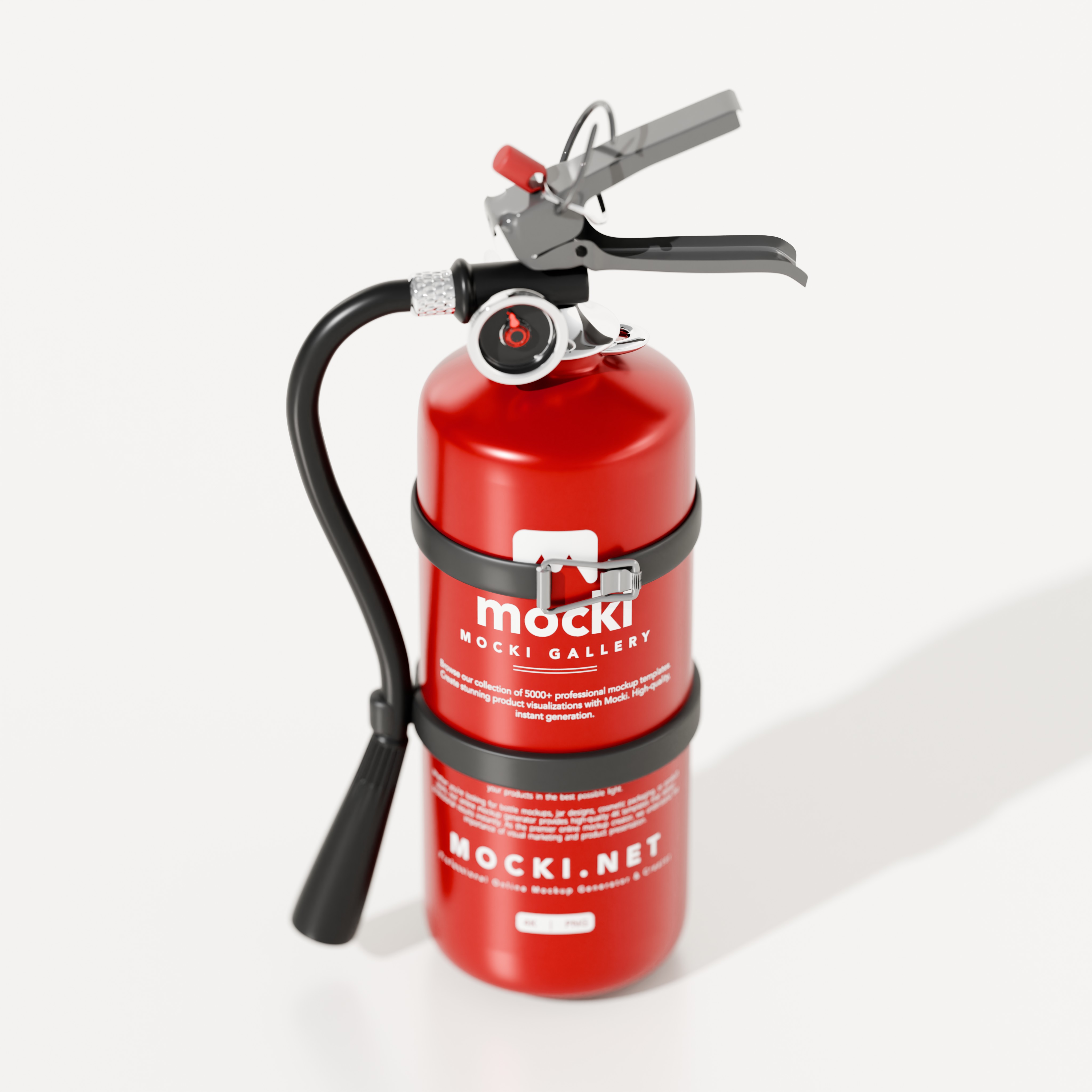 Angled View Fire Extinguisher Mockup
