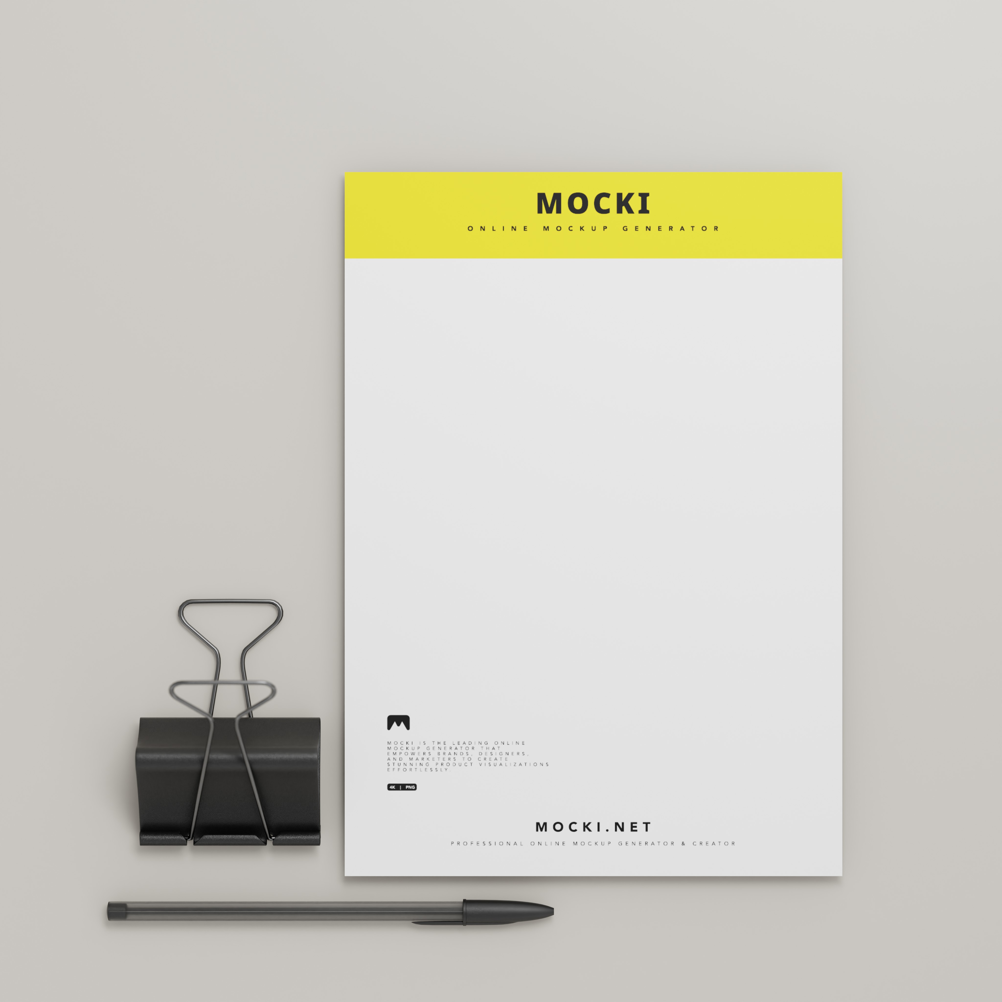 Flat Lay A4 Paper and Stationery Mockup
