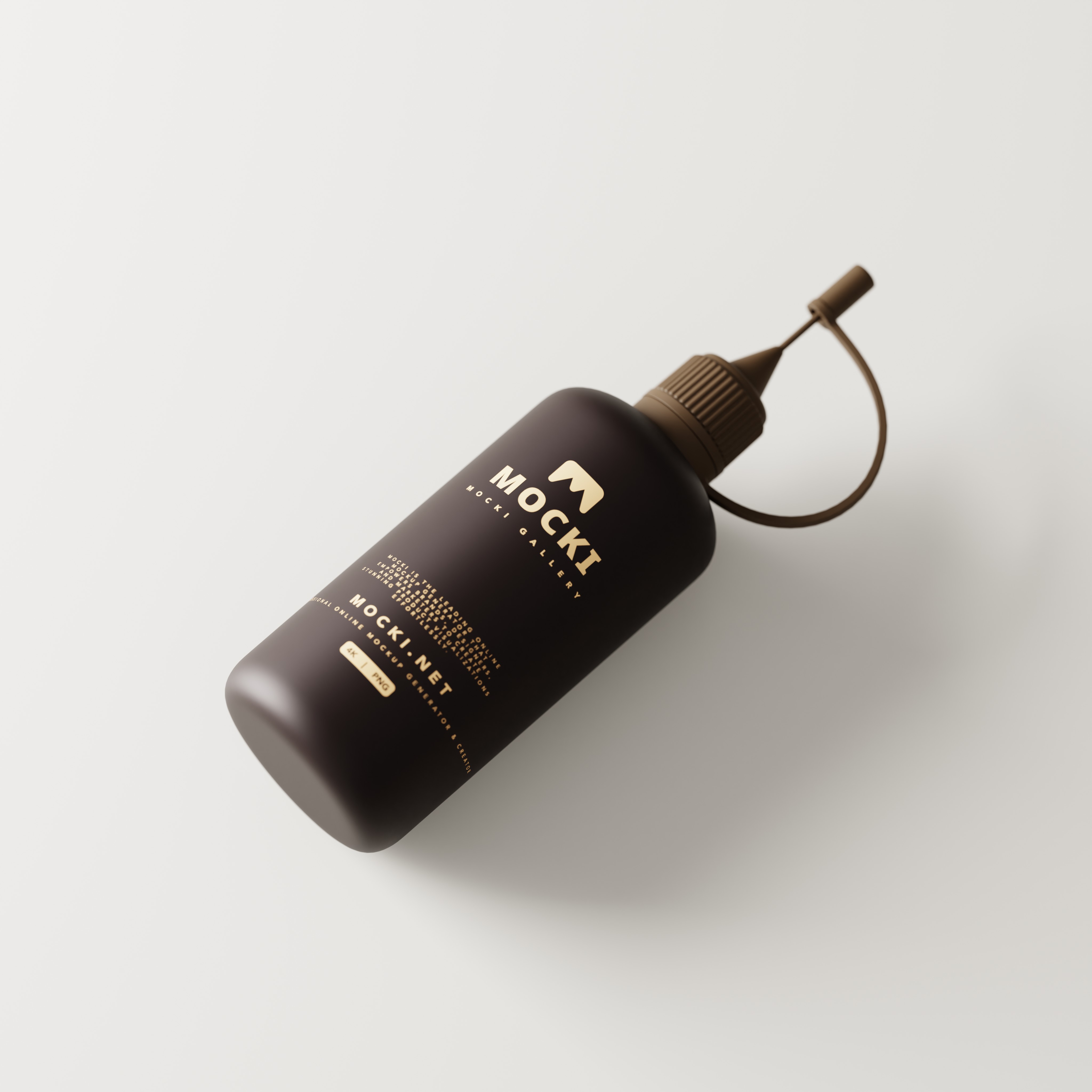 Lying Down Large Needle Tip Bottle Mockup