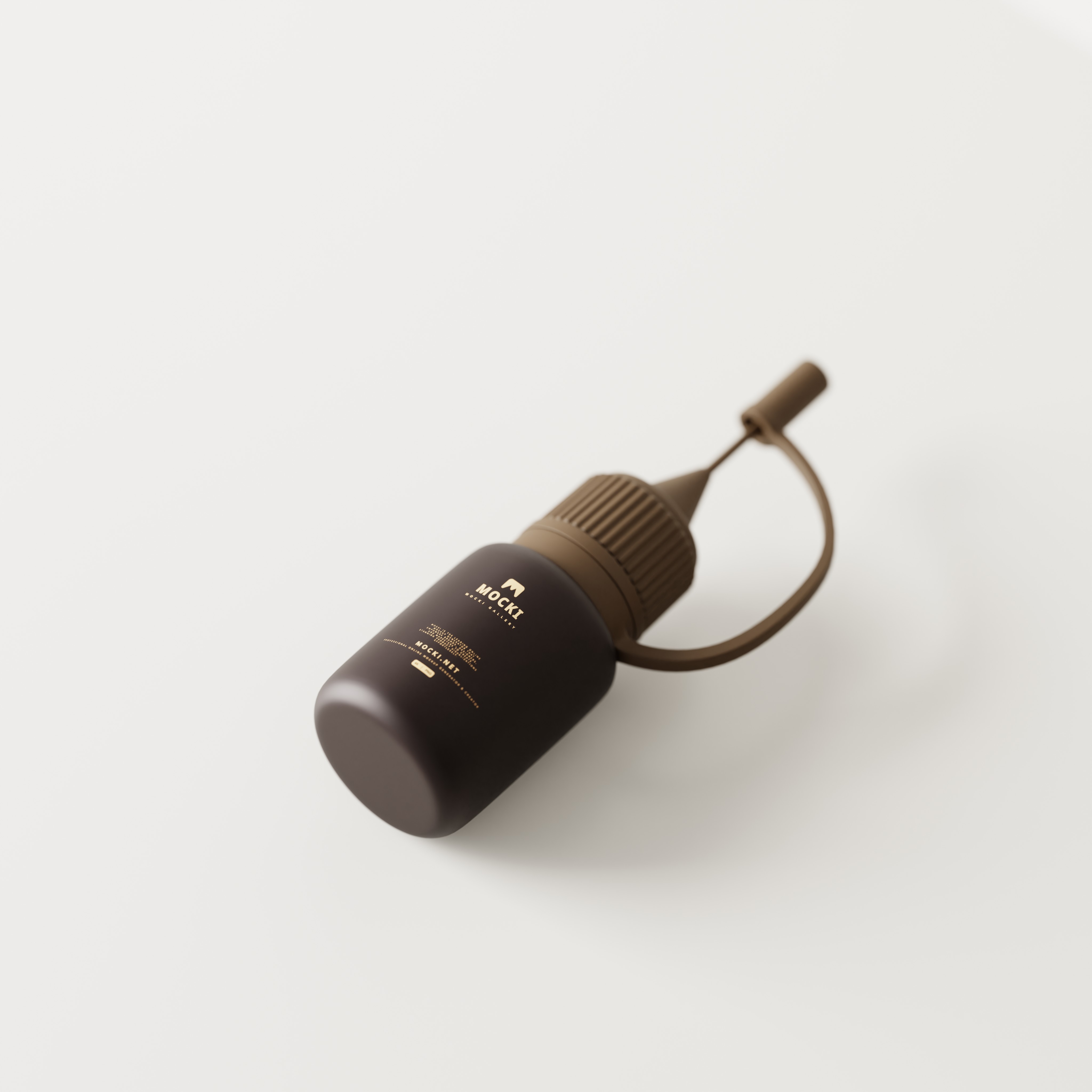 Laid Down Small Needle Tip Bottle Mockup