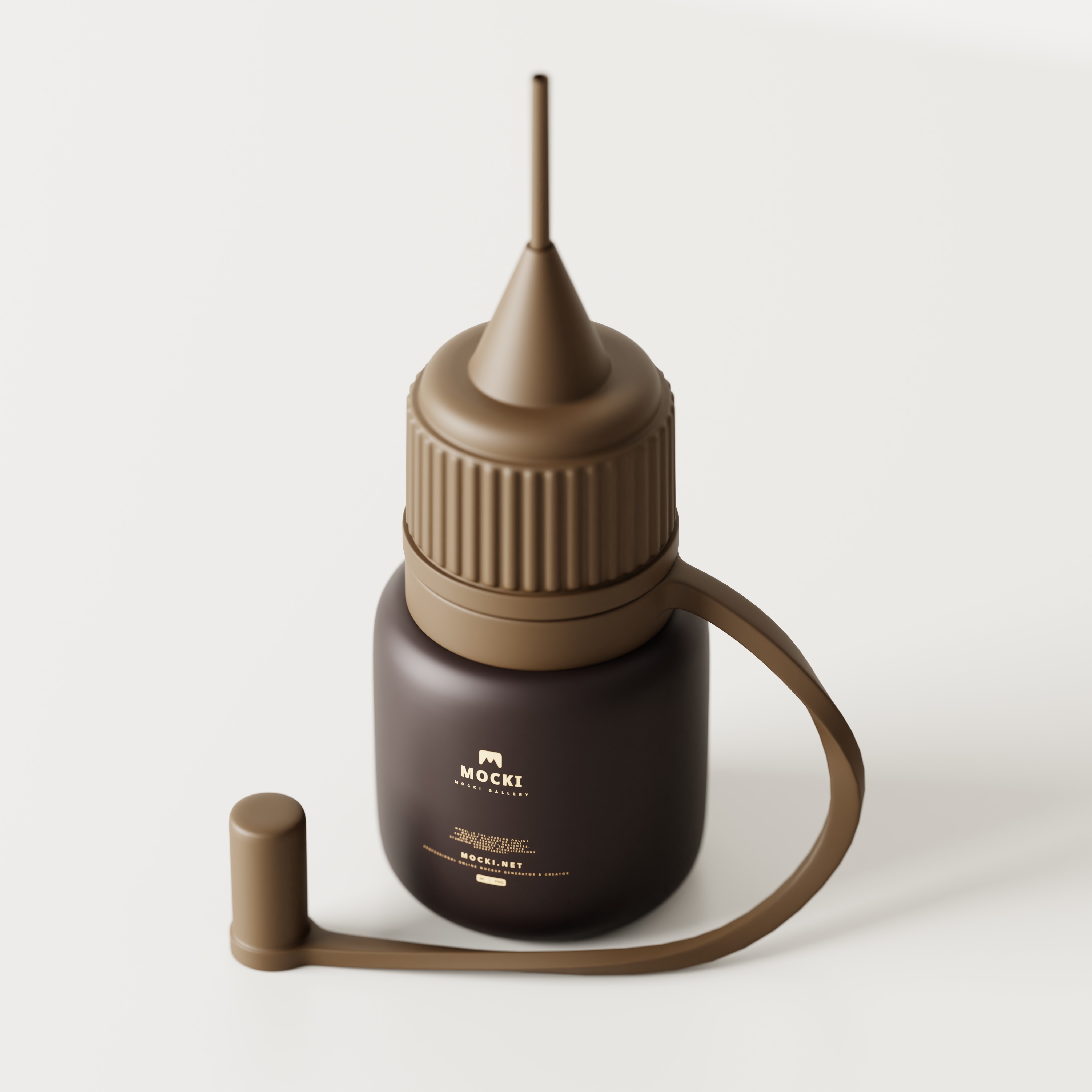 Front View Needle Tip Bottle Mockup