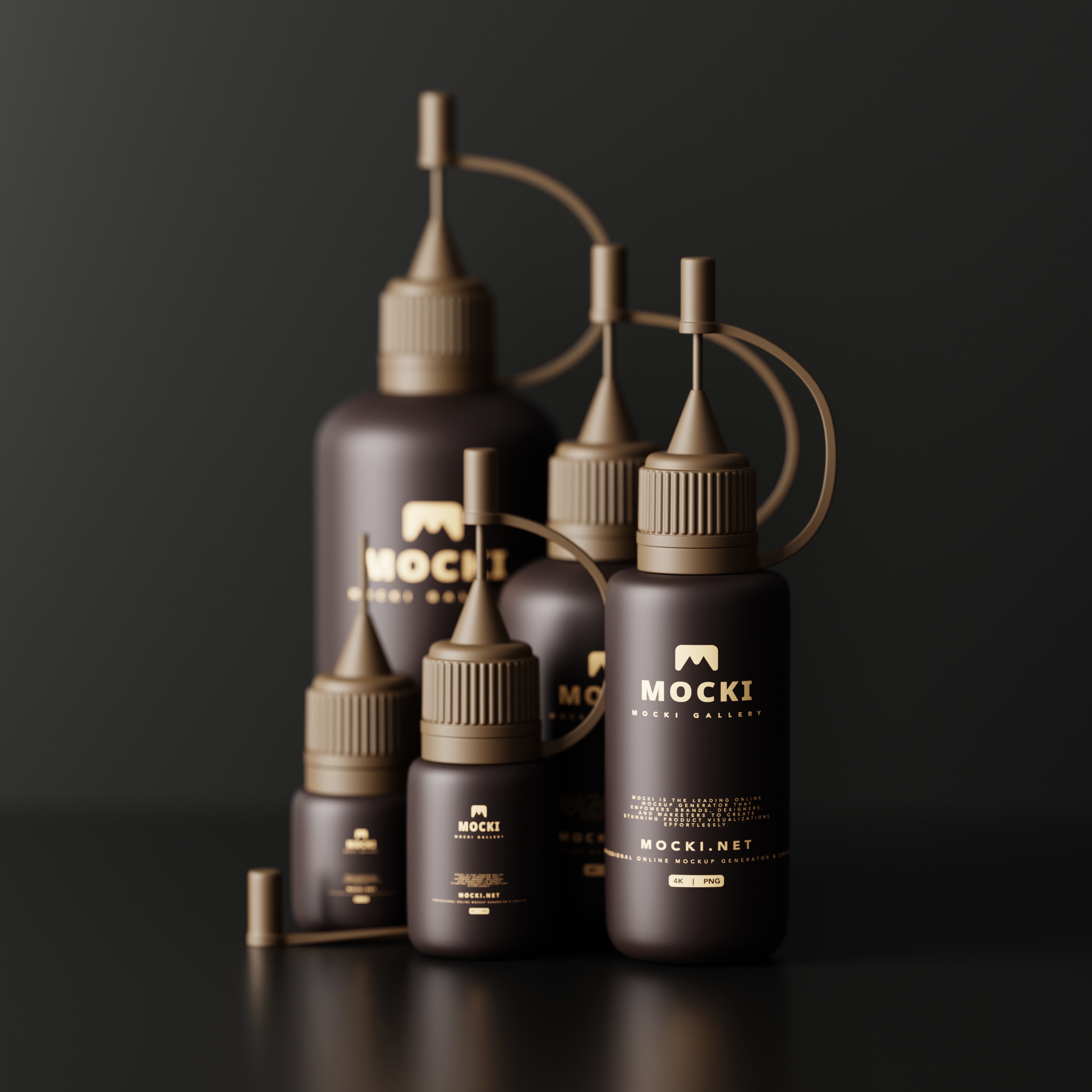 Needle Tip Bottle Collection Mockup