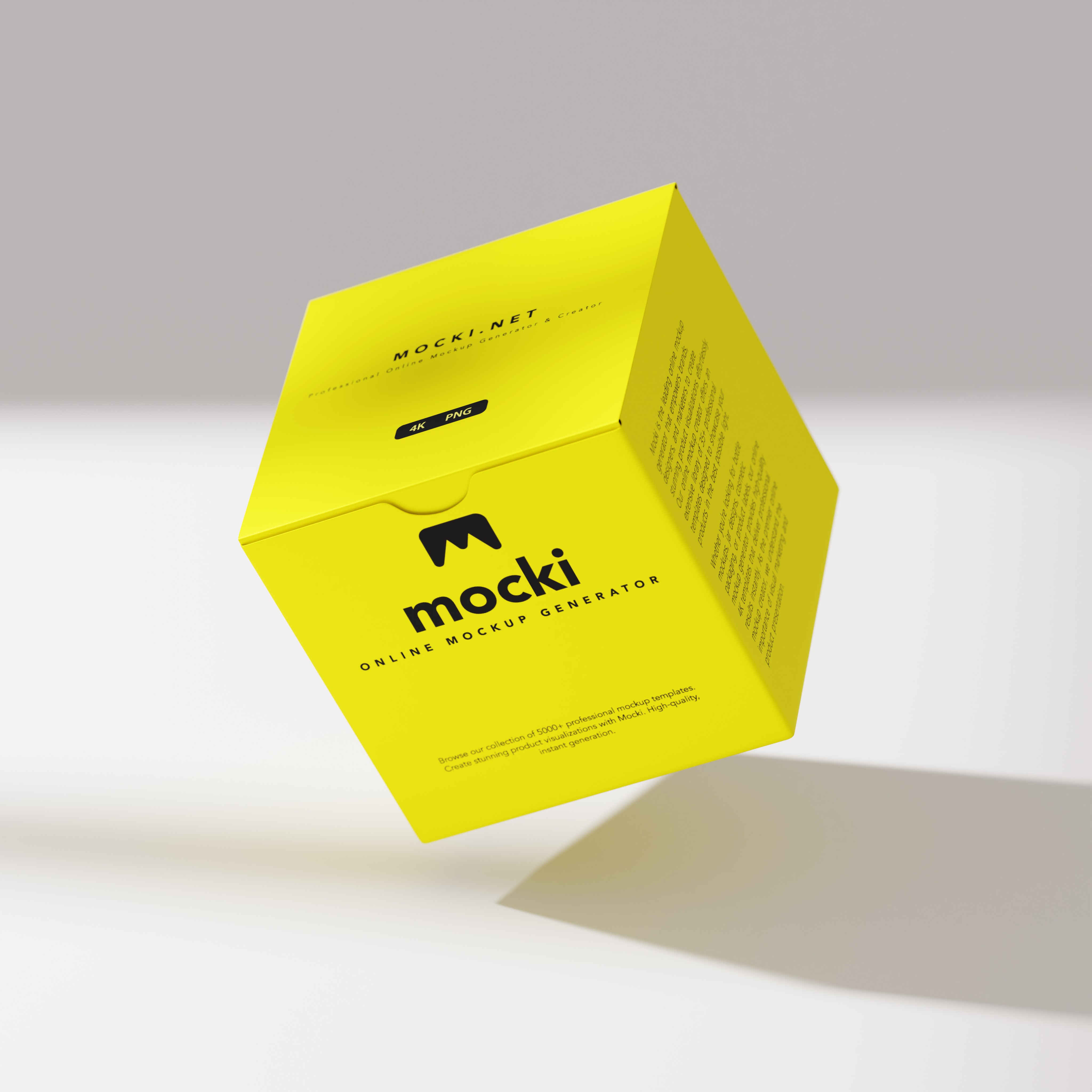 Floating Square Box Mockup